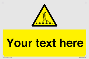 Custom warning artificial waterfall